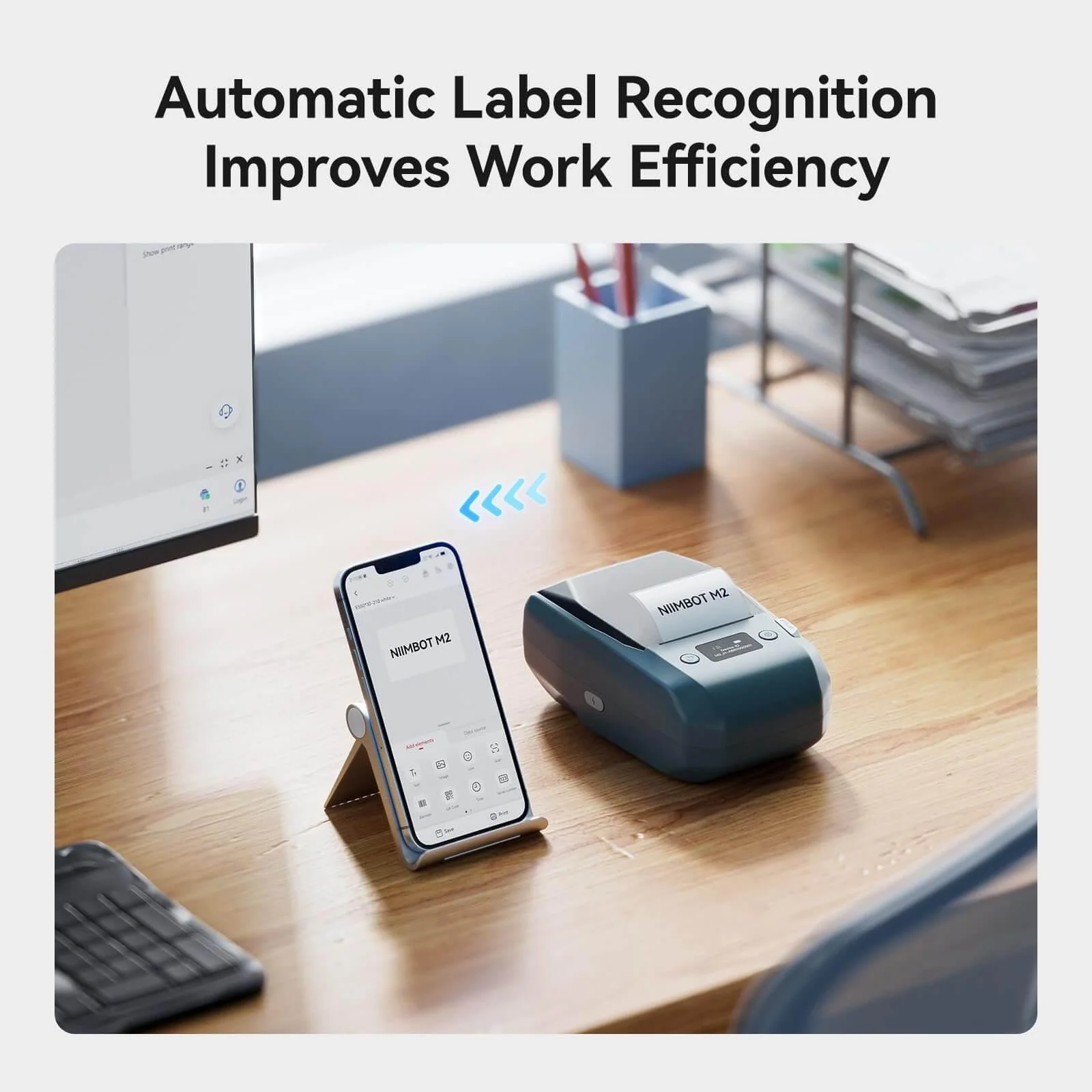 NIIMBOT M2 Thermal Transfer Label Maker, Smart Color Printing with Phones & PC for Office, Lab, Vial Bottle - Image 13
