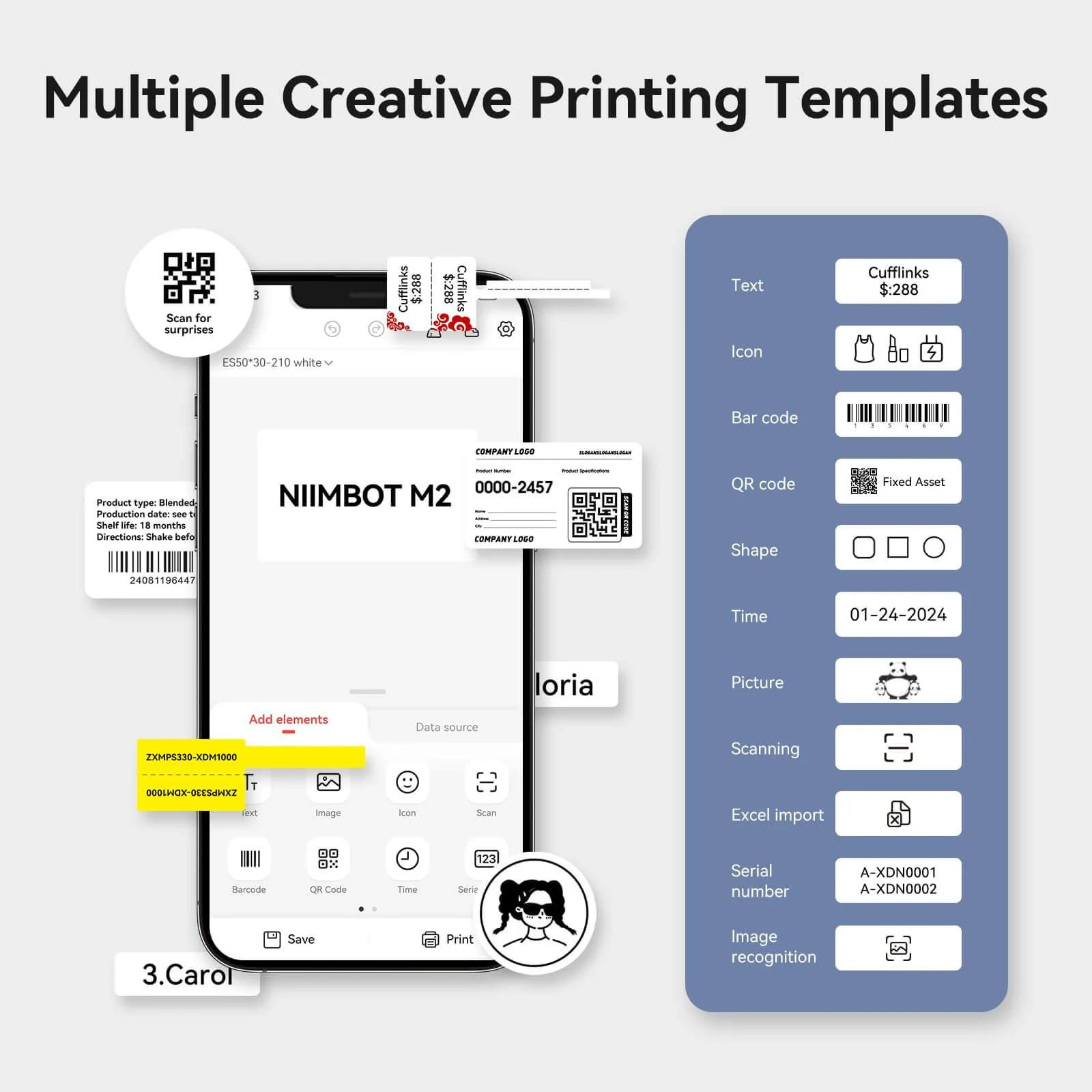 NIIMBOT M2 Thermal Transfer Label Maker, Smart Color Printing with Phones & PC for Office, Lab, Vial Bottle - Image 16