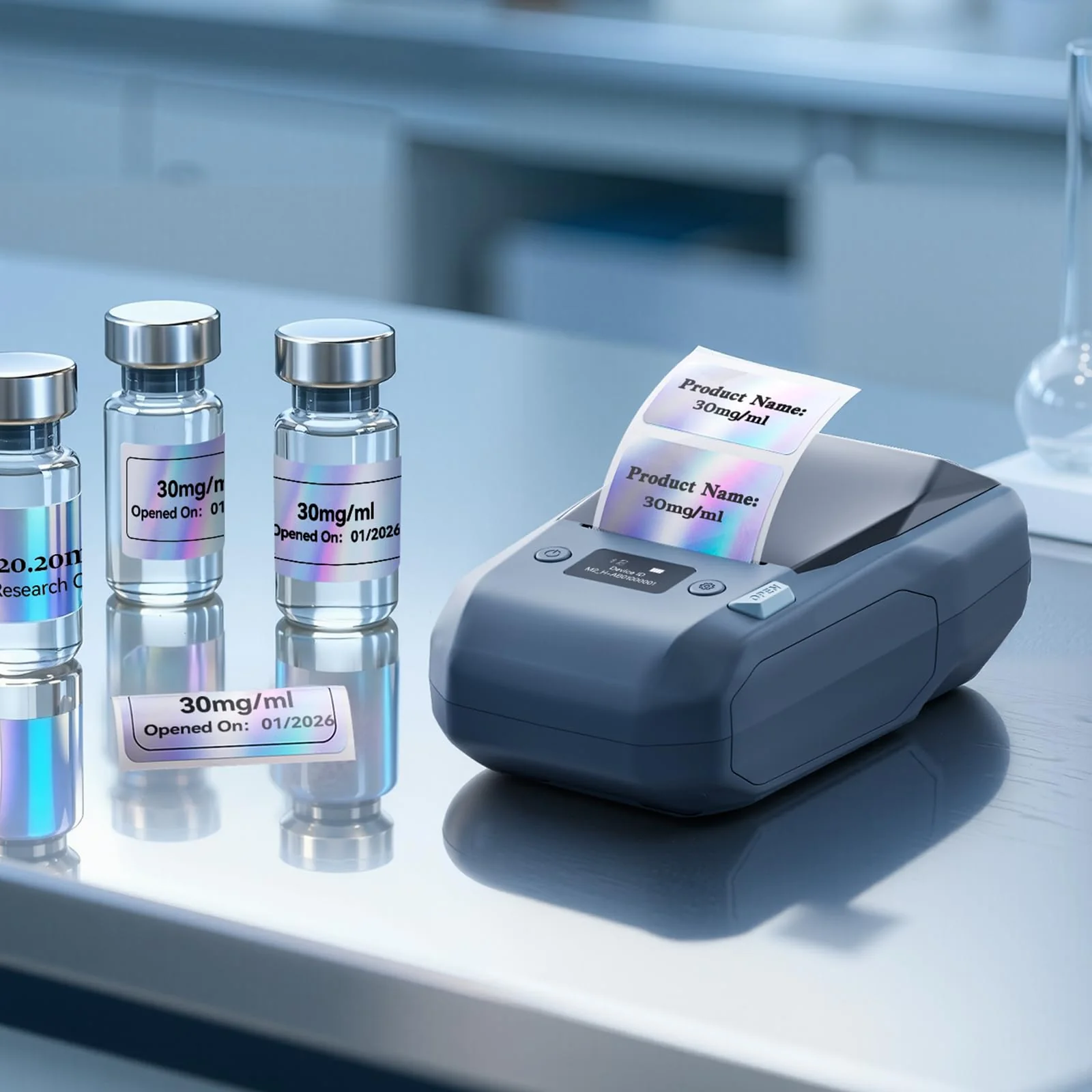 NIIMBOT M2 Thermal Transfer Label Maker, Smart Color Printing with Phones & PC for Office, Lab, Vial Bottle - Image 4