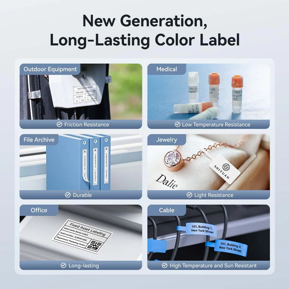 NIIMBOT M2 Thermal Transfer Label Maker, Smart Color Printing with Phones & PC for Office, Lab, Vial Bottle - Image 7