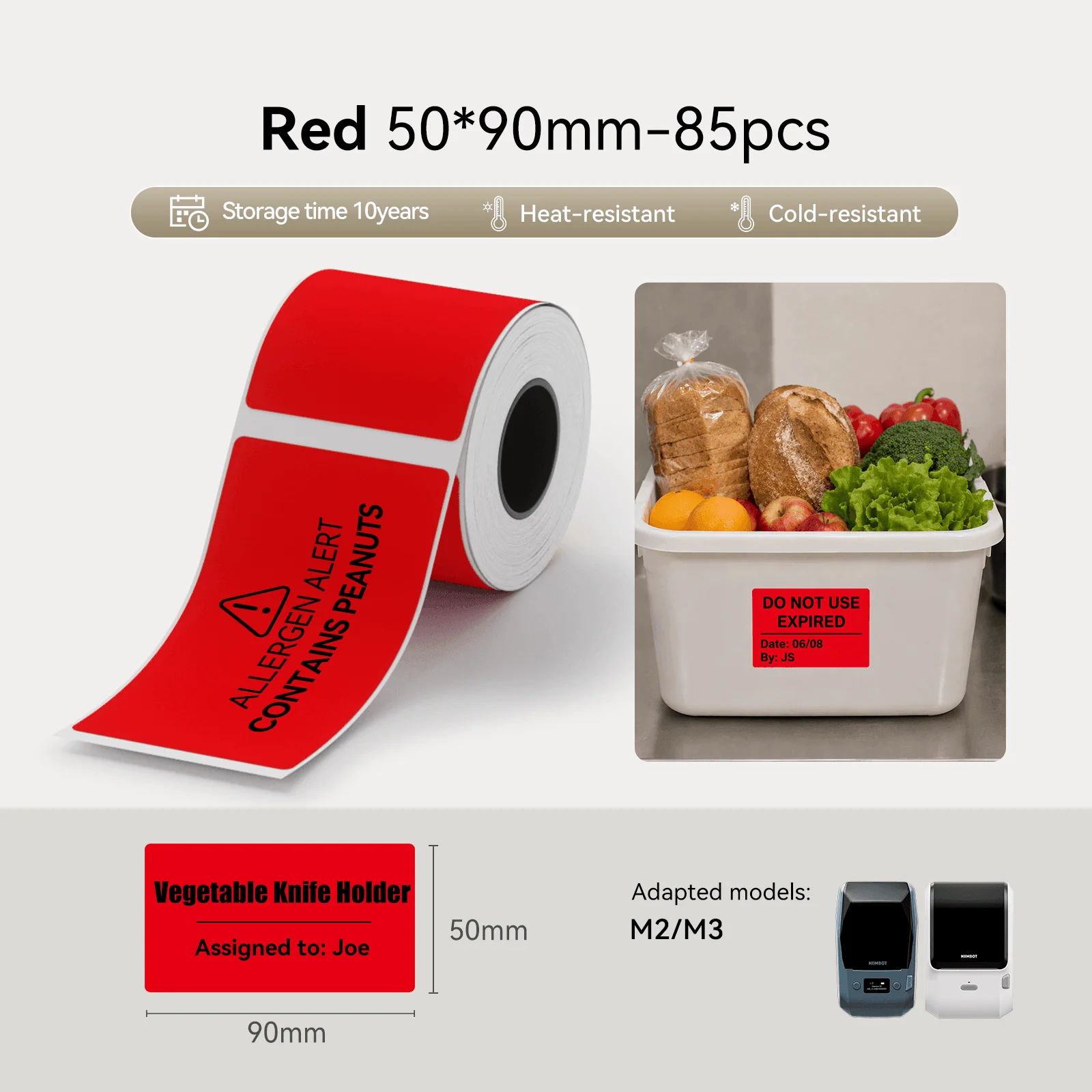 NIIMBOT M2 2-Inch Kitchen Label Maker for Food Prep, Storage & Kitchen Management - Image 10