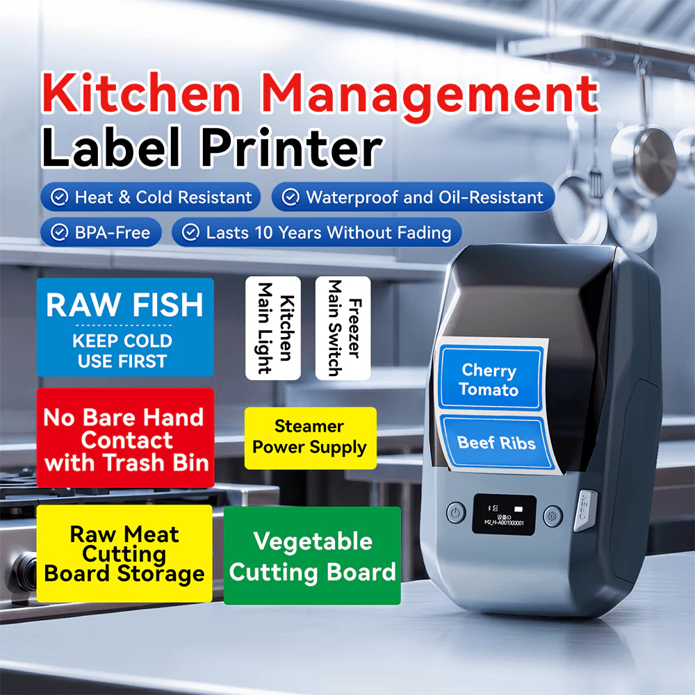 NIIMBOT M2 2-Inch Kitchen Label Maker for Food Prep, Storage & Kitchen Management - Image 3
