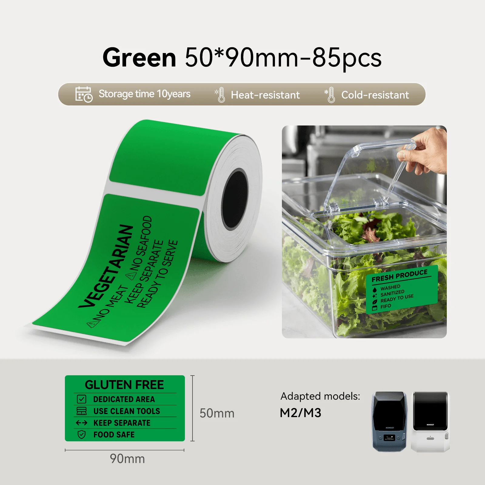 NIIMBOT M2 2-Inch Kitchen Label Maker for Food Prep, Storage & Kitchen Management - Image 9