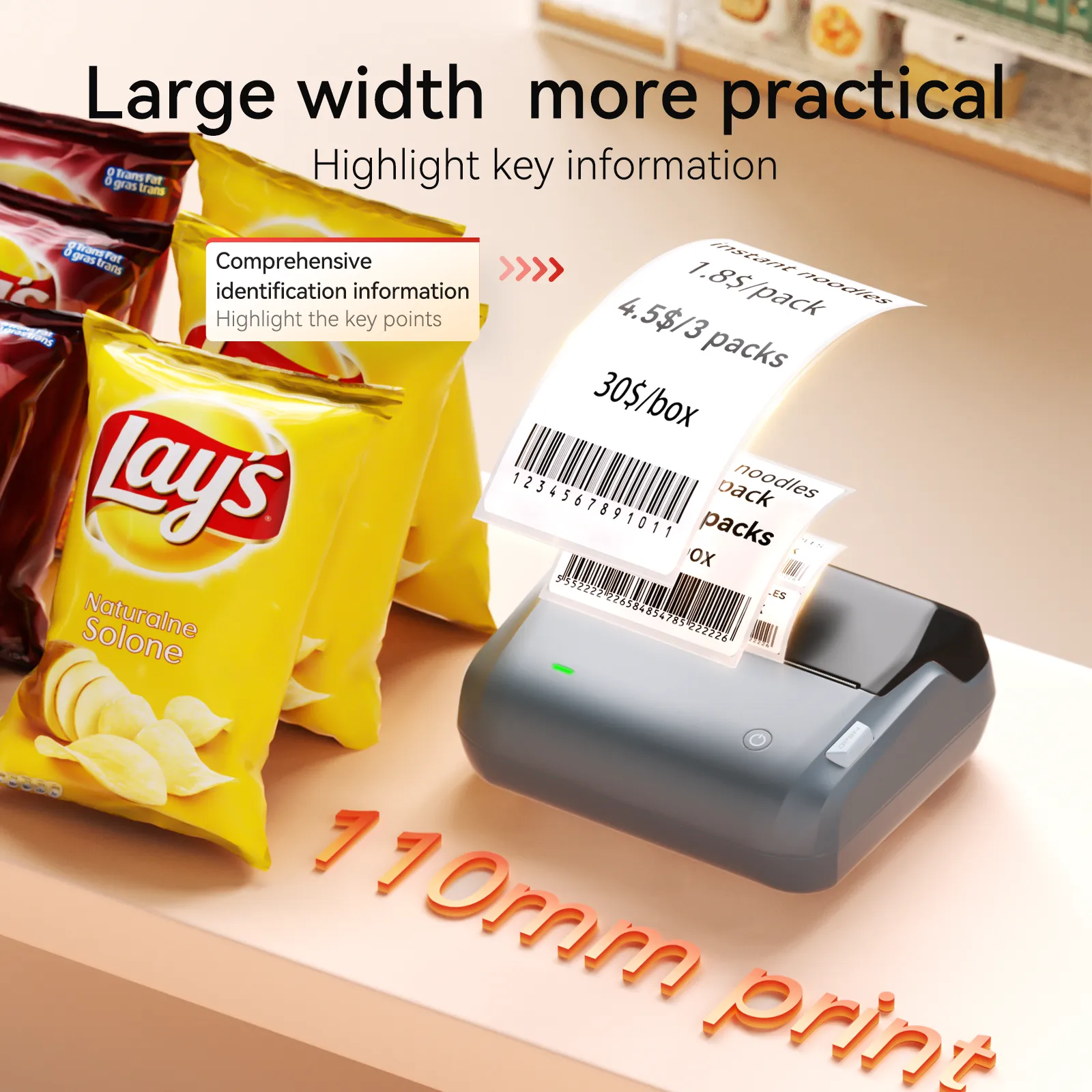 NIIMBOT B4 Inkless Thermal Label Maker for Supermarket/Retail - Image 2