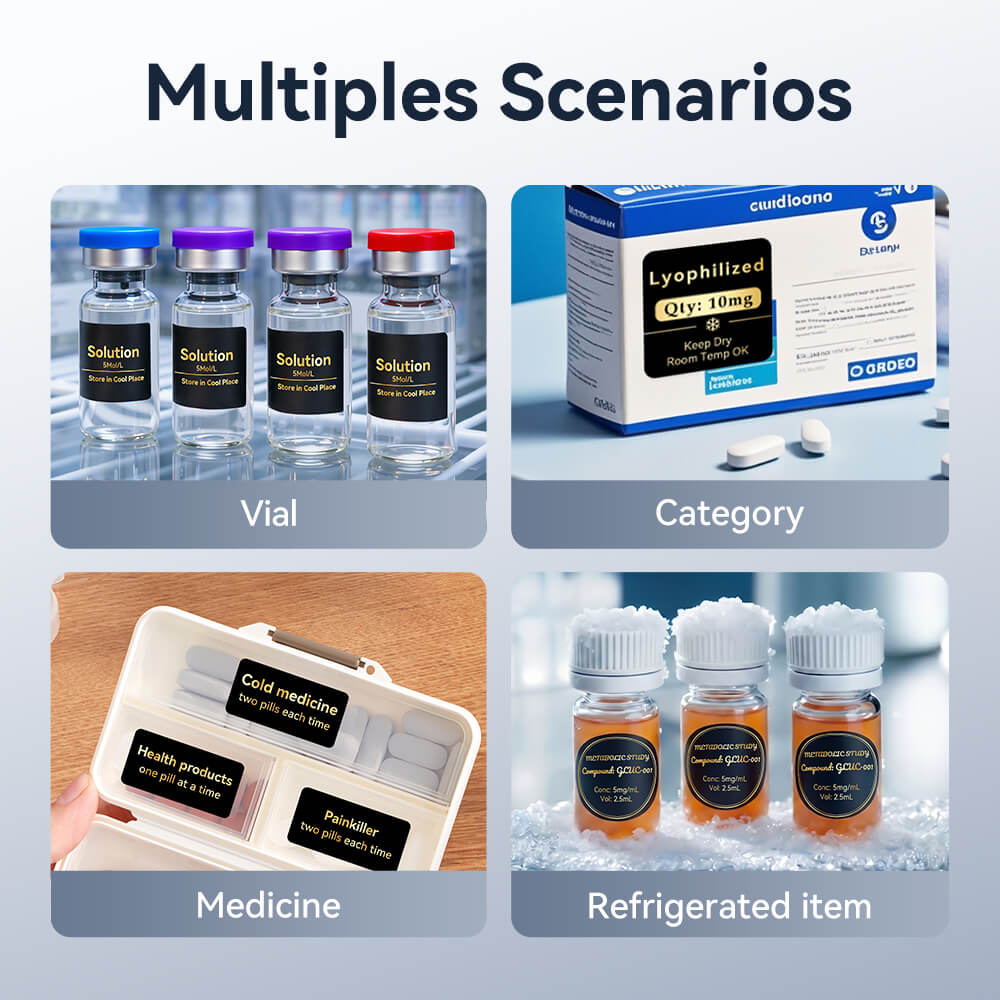 NIIMBOT M2 Black & Gold Label Printer Set: Supports Smart Color Printing Ideal for Various Vial Bottles and Vial Applications - Image 5