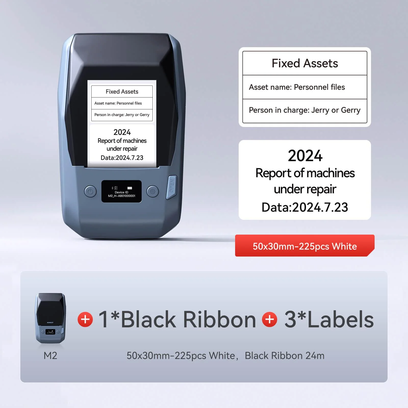 NIIMBOT M2 Thermal Transfer Label Maker, Smart Color Printing with Phones & PC for Office, Lab, Vial Bottle - Image 21