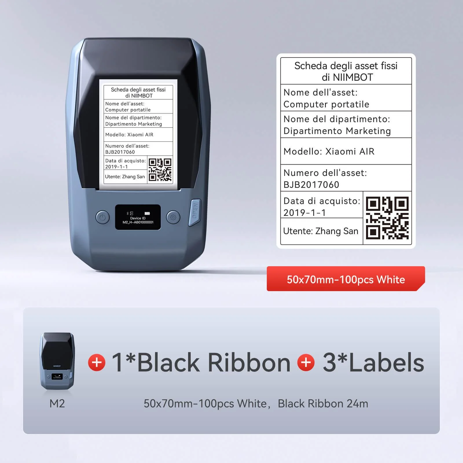 NIIMBOT M2 Thermal Transfer Label Maker, Smart Color Printing with Phones & PC for Office, Lab, Vial Bottle - Image 26