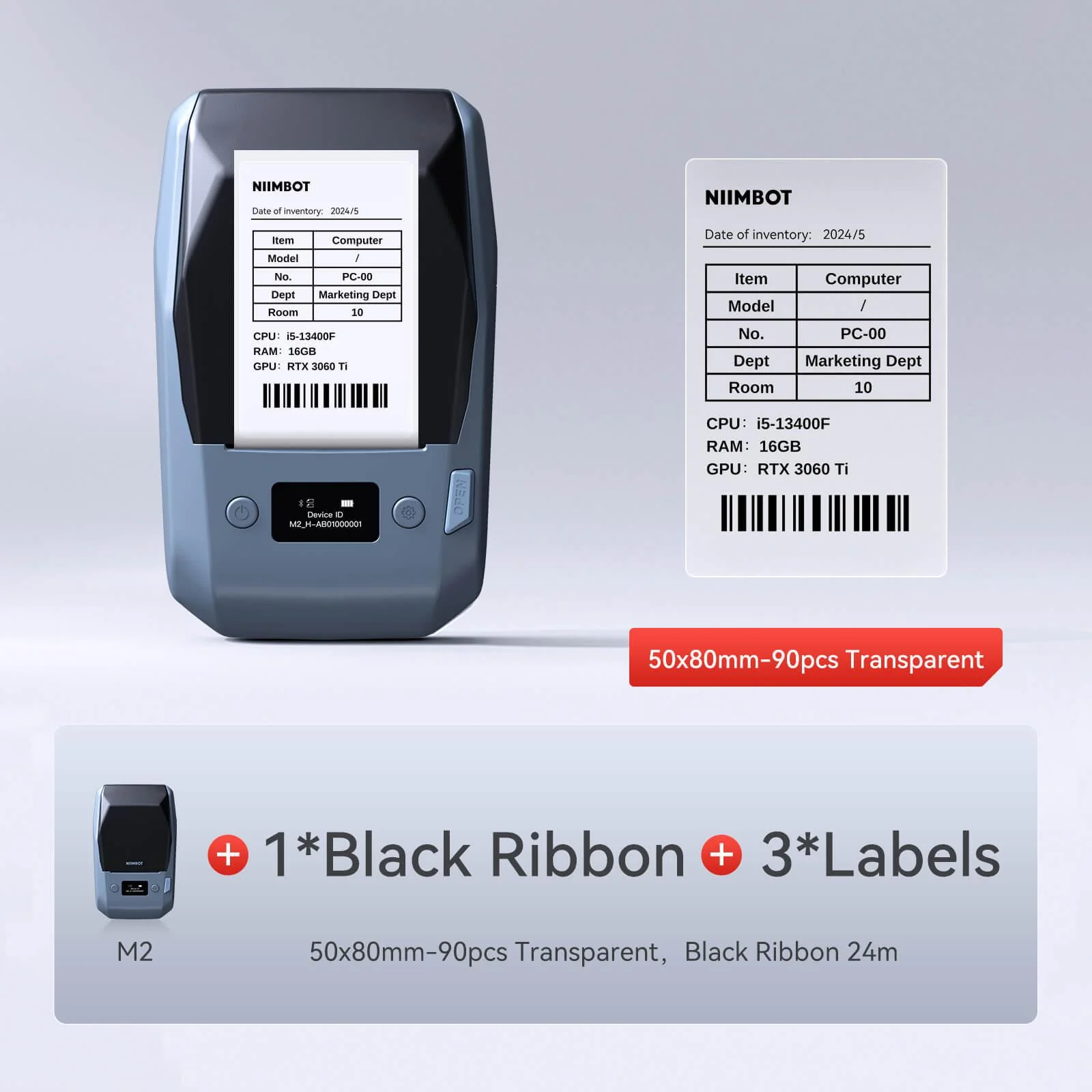 NIIMBOT M2 Thermal Transfer Label Maker, Smart Color Printing with Phones & PC for Office, Lab, Vial Bottle - Image 27