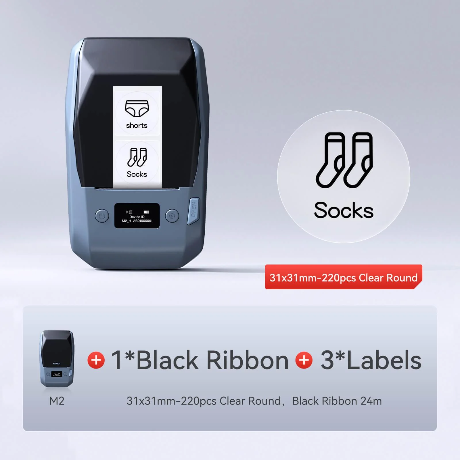 NIIMBOT M2 Thermal Transfer Label Maker, Smart Color Printing with Phones & PC for Office, Lab, Vial Bottle - Image 28