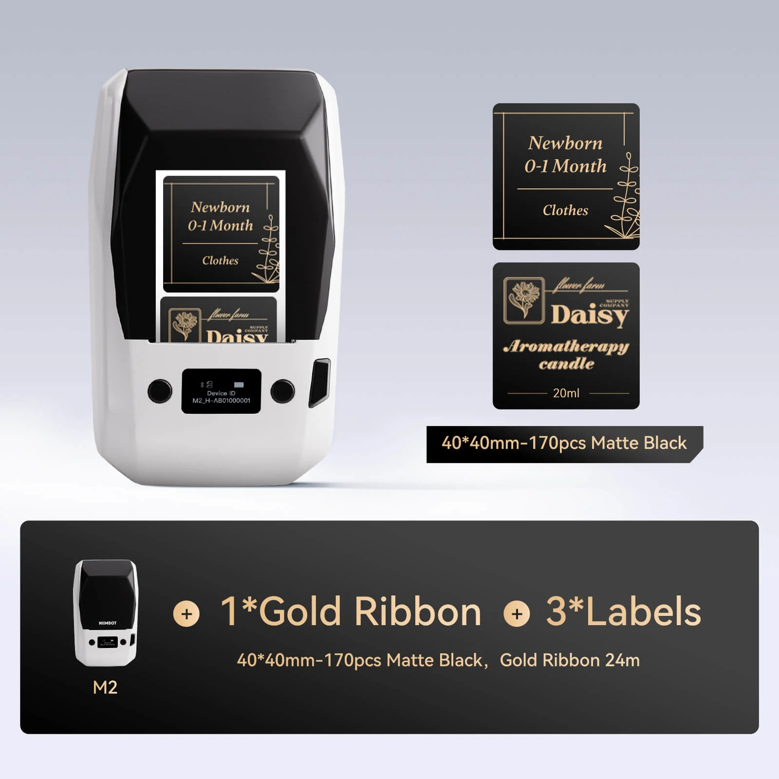 NIIMBOT M2 Thermal Transfer Label Maker, Smart Color Printing with Phones & PC for Office, Lab, Vial Bottle - Image 36