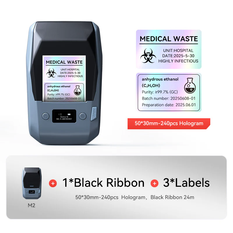 NIIMBOT M2 Thermal Transfer Label Maker, Smart Color Printing with Phones & PC for Office, Lab, Vial Bottle - Image 39