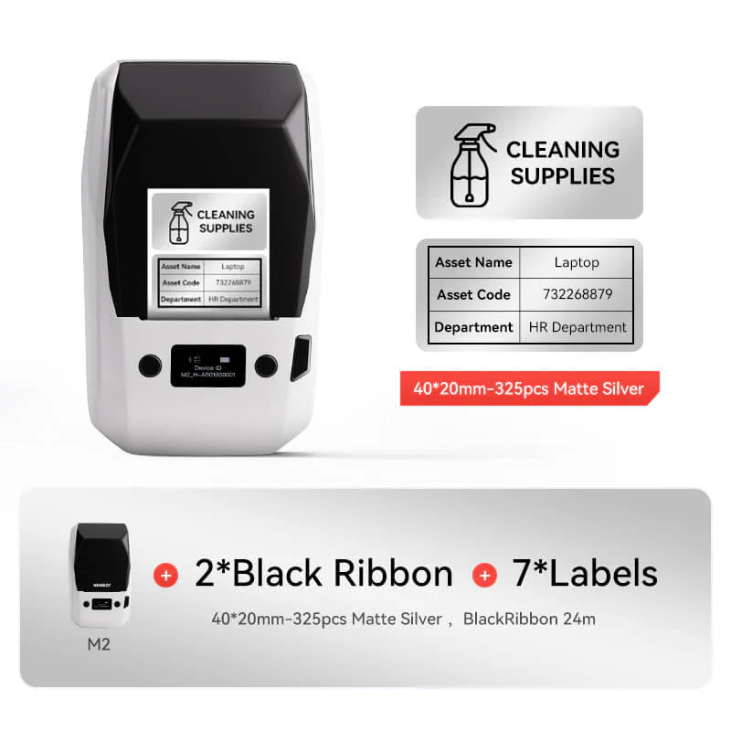 NIIMBOT M2 Thermal Transfer Label Maker, Smart Color Printing with Phones & PC for Office, Lab, Vial Bottle - Image 43
