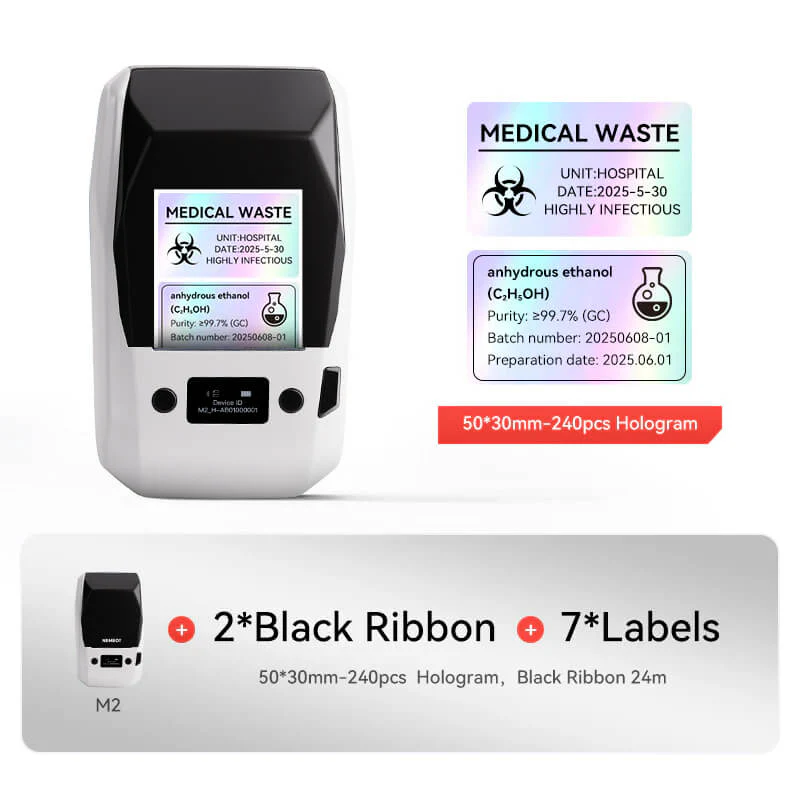 NIIMBOT M2 Thermal Transfer Label Maker, Smart Color Printing with Phones & PC for Office, Lab, Vial Bottle - Image 44