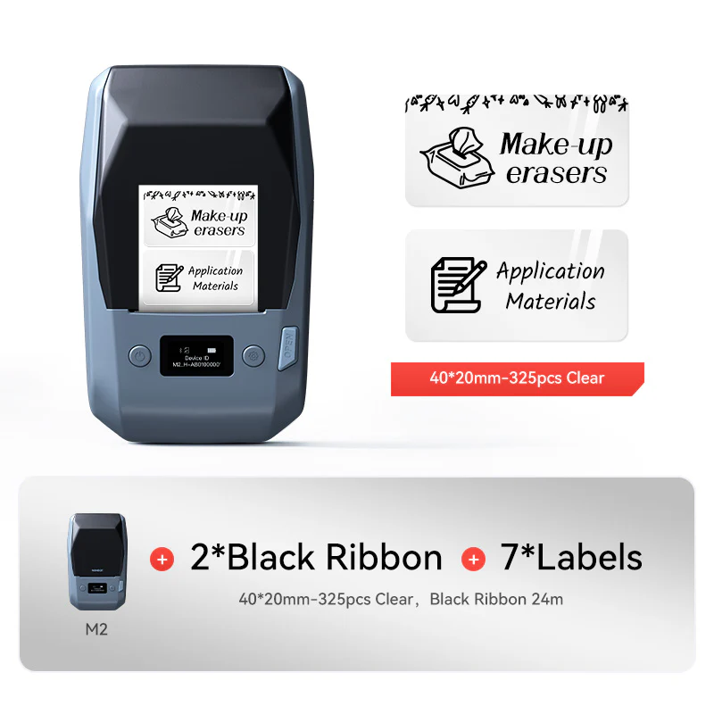 NIIMBOT M2 Thermal Transfer Label Maker, Smart Color Printing with Phones & PC for Office, Lab, Vial Bottle - Image 47