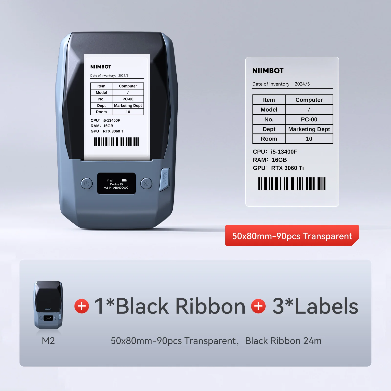 NIIMBOT M2 Thermal Transfer Label Maker, Smart Color Printing with Phones & PC for Office, Lab, Vial Bottle - Image 48