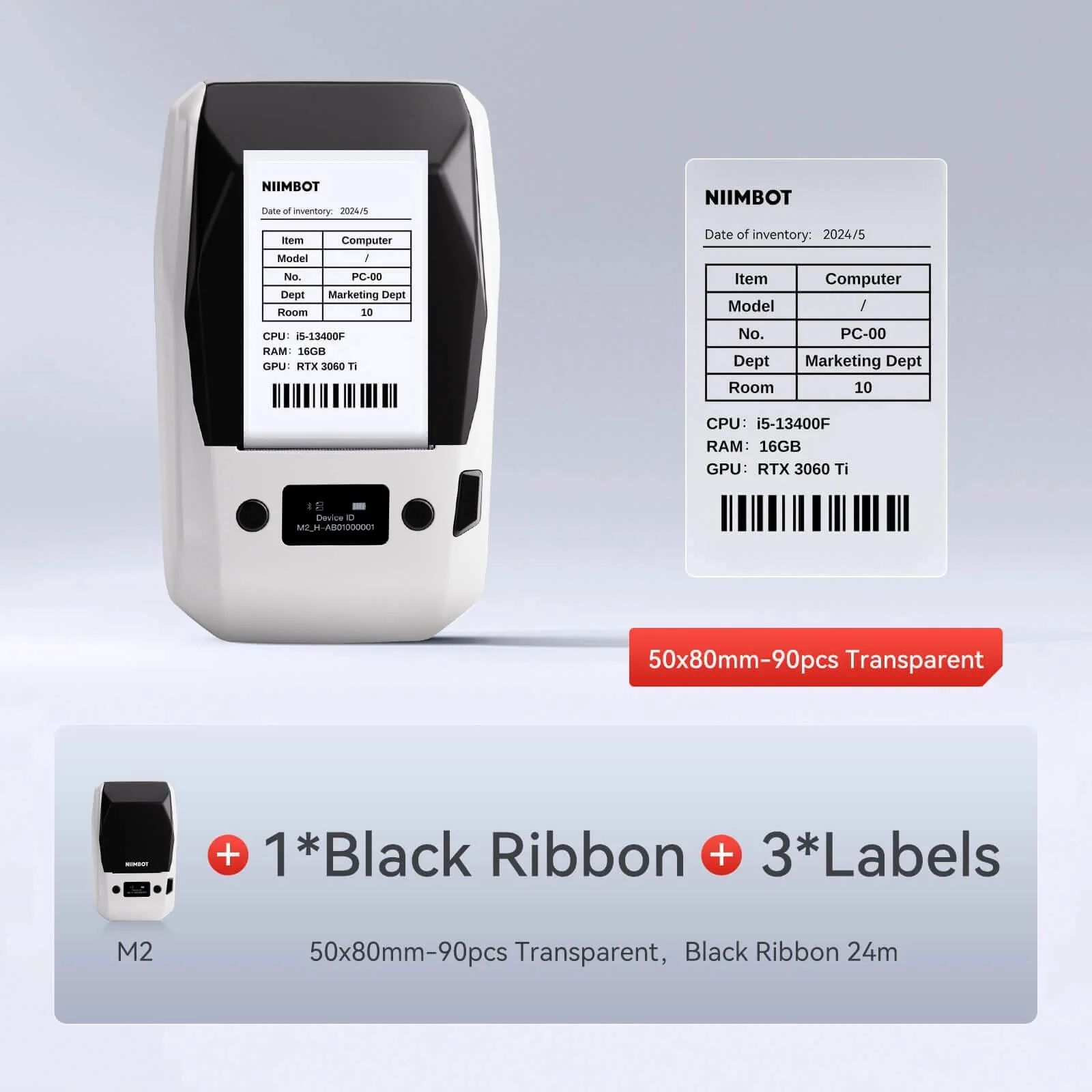NIIMBOT M2 Thermal Transfer Label Maker, Smart Color Printing with Phones & PC for Office, Lab, Vial Bottle - Image 52