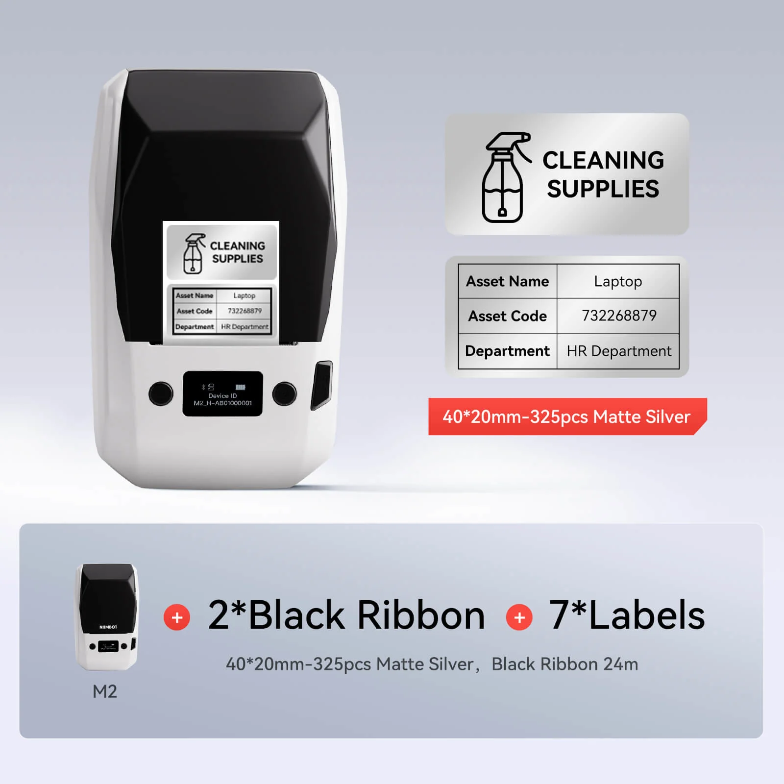 NIIMBOT M2 Thermal Transfer Label Maker, Smart Color Printing with Phones & PC for Office, Lab, Vial Bottle - Image 53