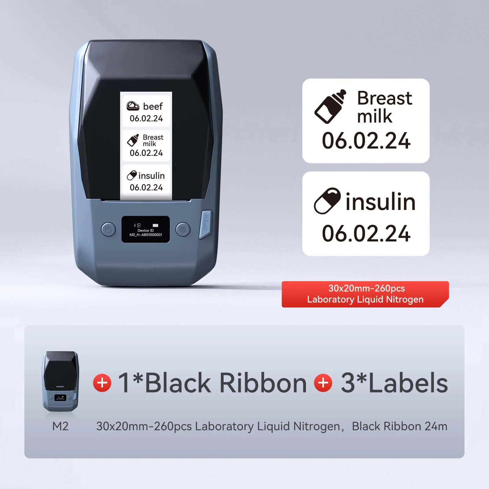 NIIMBOT M2 Vial Label Printer, Smart Color Printing with Phones & PC for Various Home Vial Bottles - Image 18