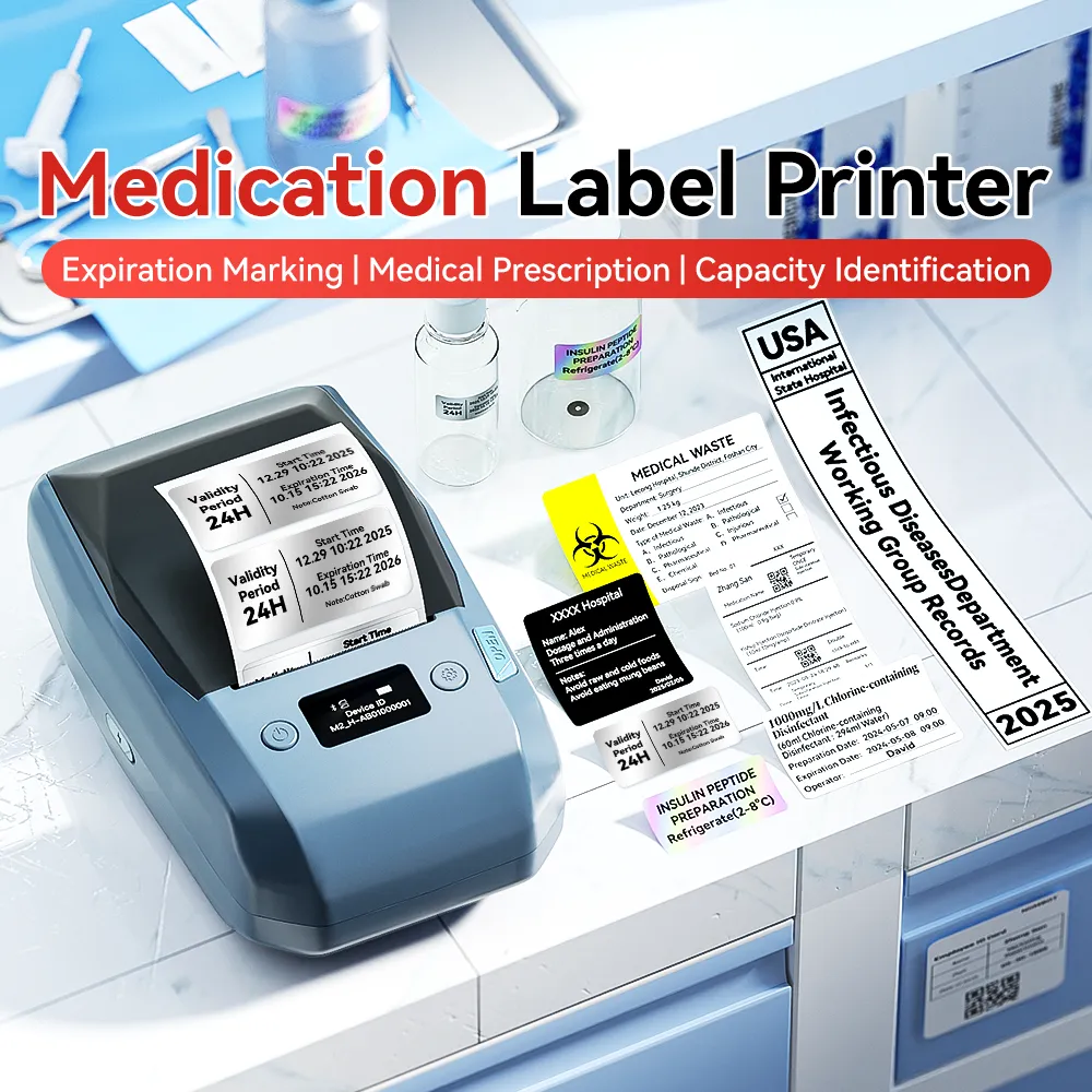 NIIMBOT M2 Vial Label Printer, Smart Color Printing with Phones & PC for Various Home Vial Bottles - Image 34