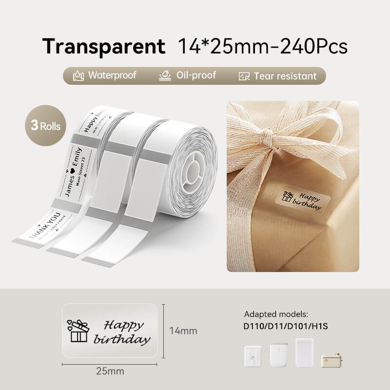 Transparent Label Tape for D11, D110, D101 - Image 13