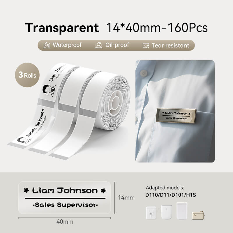 Transparent Label Tape for D11, D110, D101 - Image 15